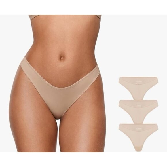 INLYRIC Women's Inbarely Soft Thong - No Show Sexy Panties3 in pack new - Picture 1 of 7